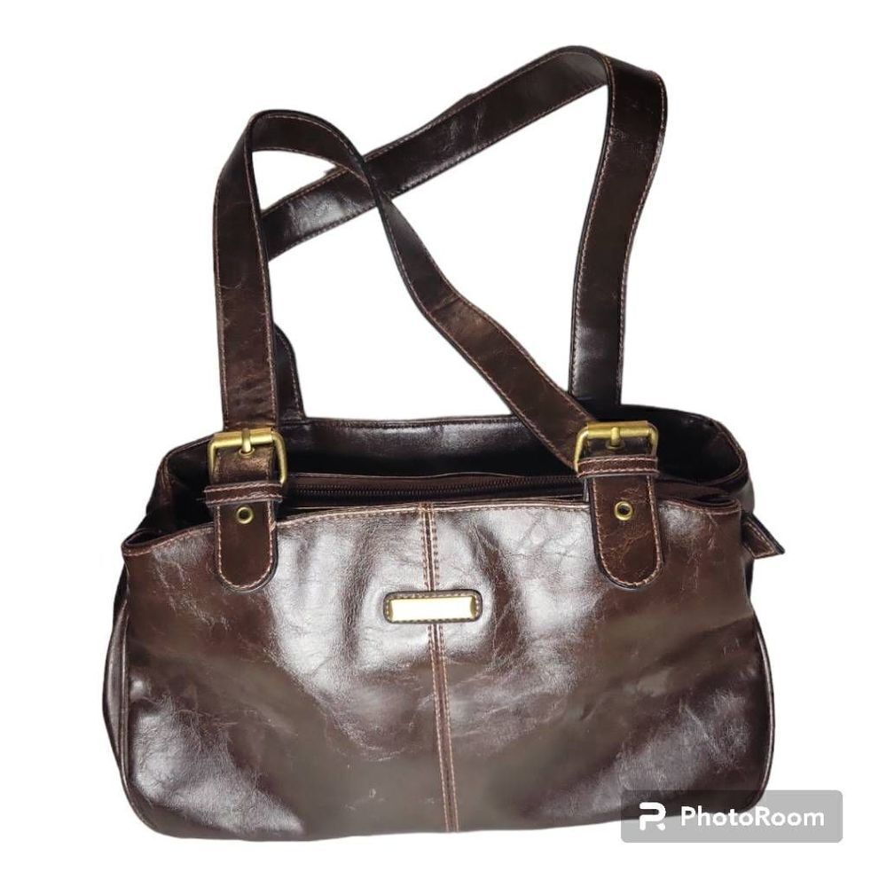 Simple Vintage Vegan Leather Brown Bag